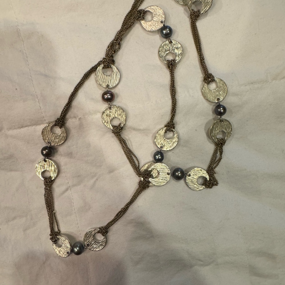 Freshwater Black Pearl Necklace by Kiam Family